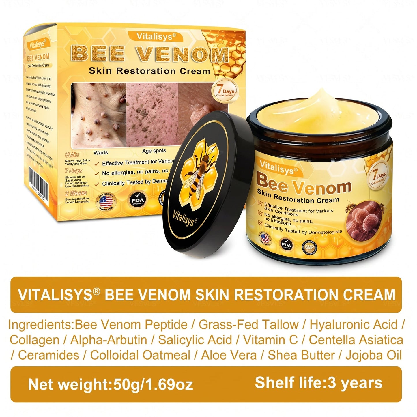 【𝟐𝟎𝟐𝟔 𝐍𝐞𝐰 𝐔𝐩𝐠𝐫𝐚𝐝𝐞: 𝟖𝟎% 𝐎𝐅𝐅】📎🍯Aeehfeng® Bee Venom Skin Restoration Cream – with Royal Jelly, Hyaluronic Acid and Bee Venom for skin hydration, elasticity, anti-aging & repair